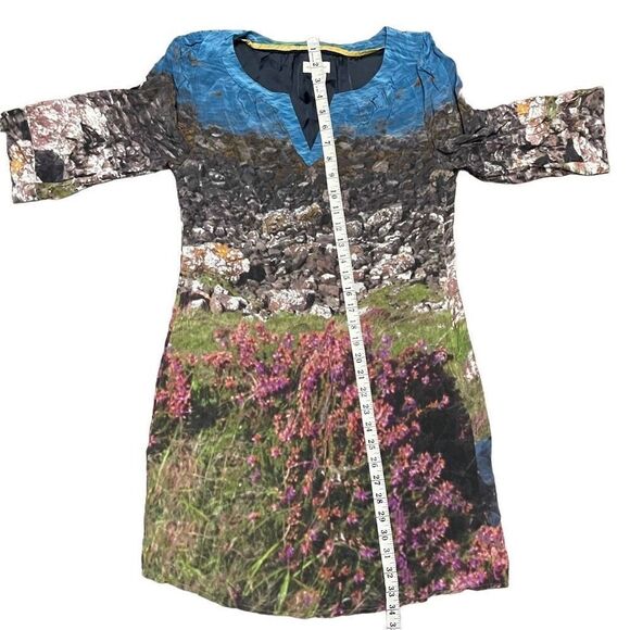 Meadow Rue Anthropologie Scotland Landscape Silk Dress - Picture 5 of 7